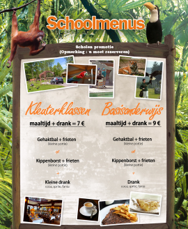 formule menu scholen dierenpark monde sauvage safari aywaille